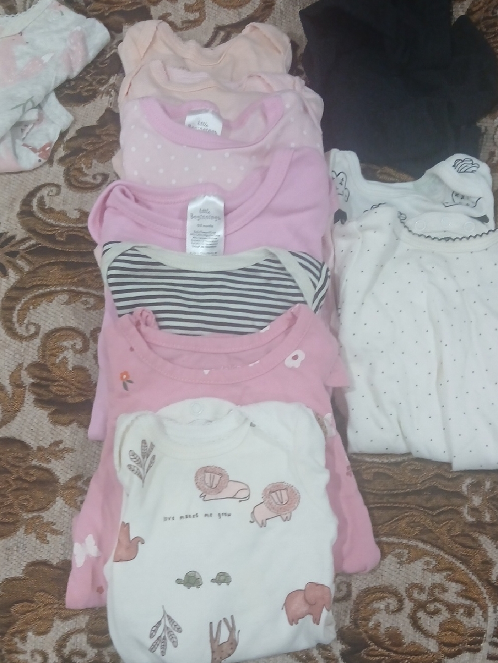 Baby Girls Pink & White Cotton Bodysuit Pack - Soft One-Pieces